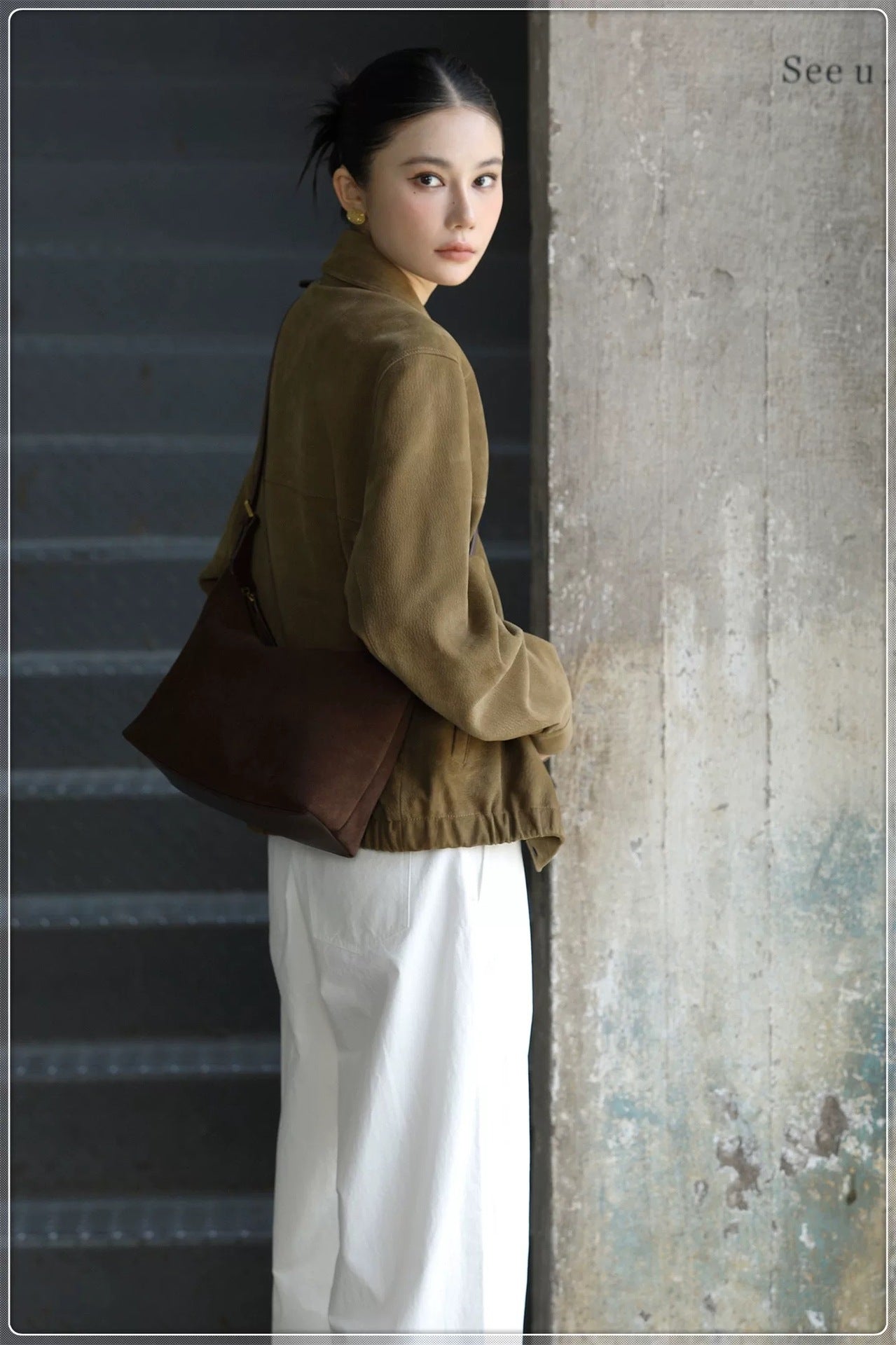 Fashionable And Versatile New Cowhide Shoulder Bag