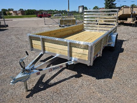 Silver Ox 7x12 Single Axle 3 Board "Woody" Aluminum Utility Trailer