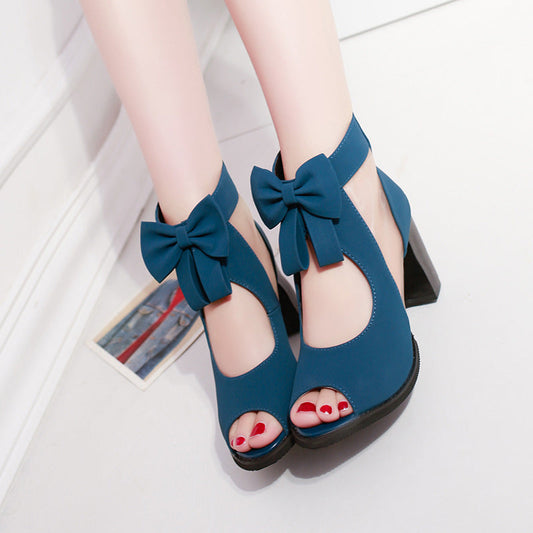 Bow women's sandals mesh high heels See size chart under “more details”