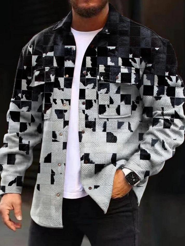 3D Digital Printing Coat Autumn Fashion Casual Men's Jacket
