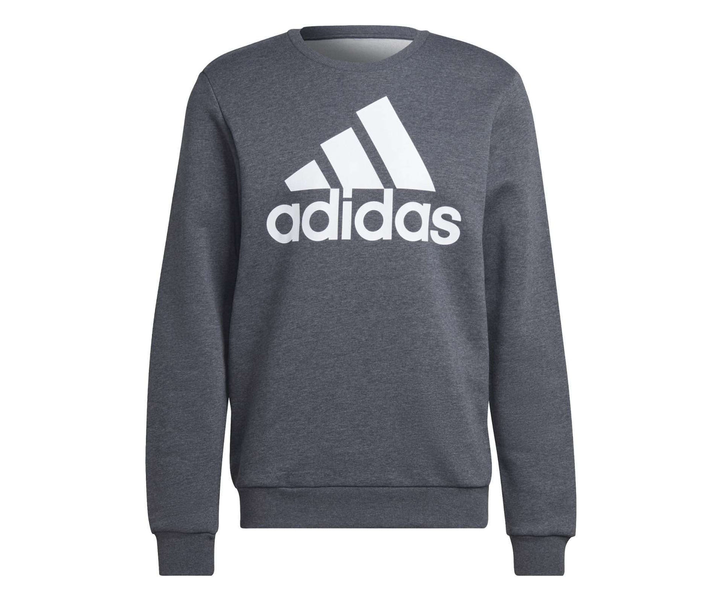 adidas Men's Essentials Big Logo Sweatshirt - DARK GREY / HEATHER WHITE
