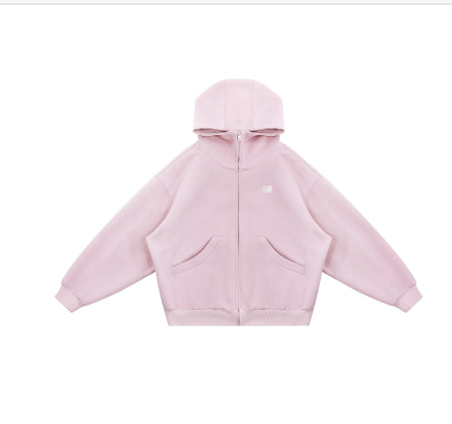 Heavyweight High-neck Air-layer Hooded Sweatshirt