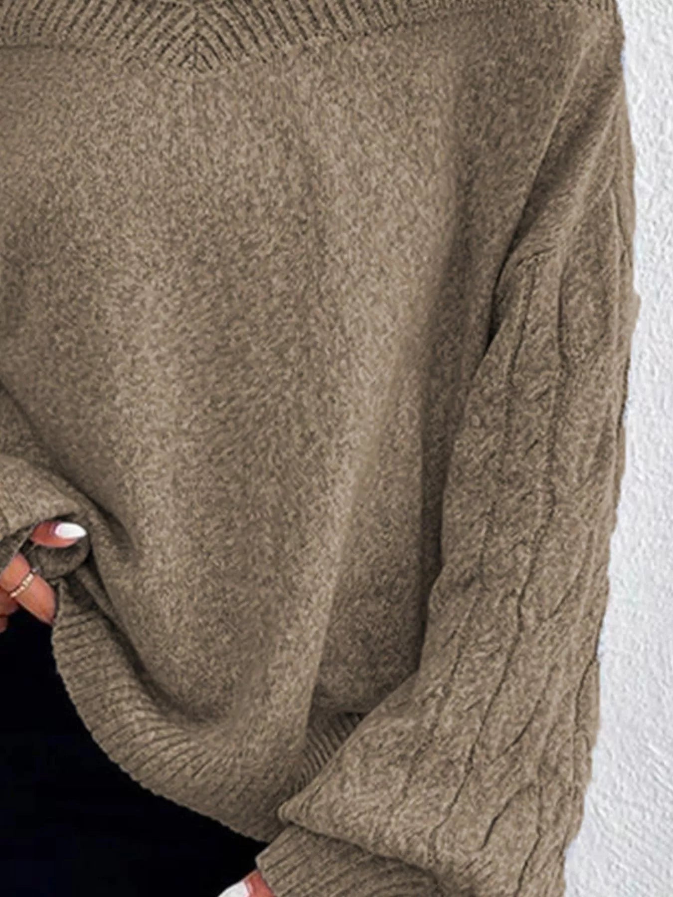 Cold Shoulder Turtleneck Sweater