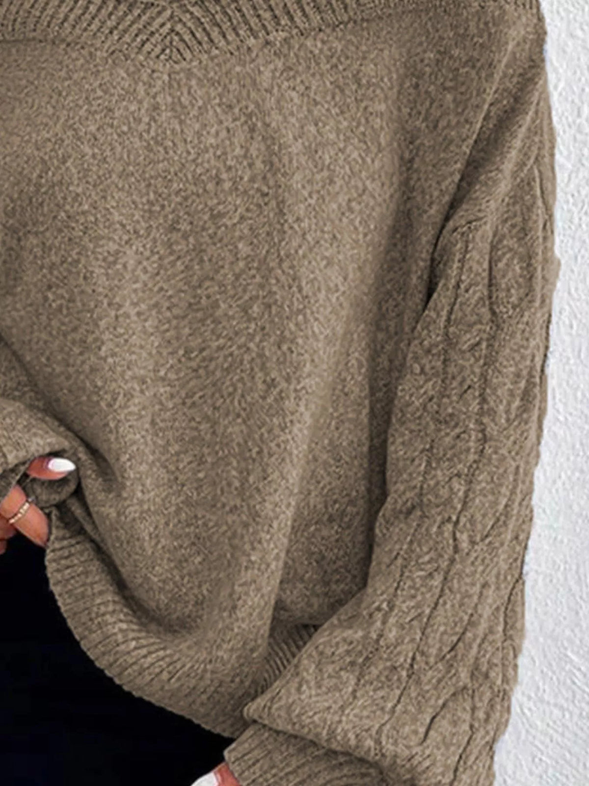 Cold Shoulder Turtleneck Sweater
