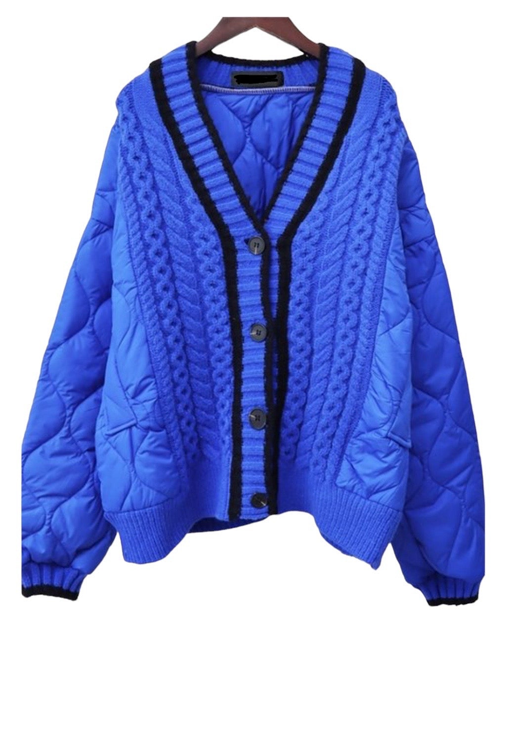 Chaqueta de punto con mangas acolchadas