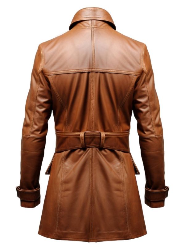 Men Stylish Brown Leather Coat – Men Leather Coat