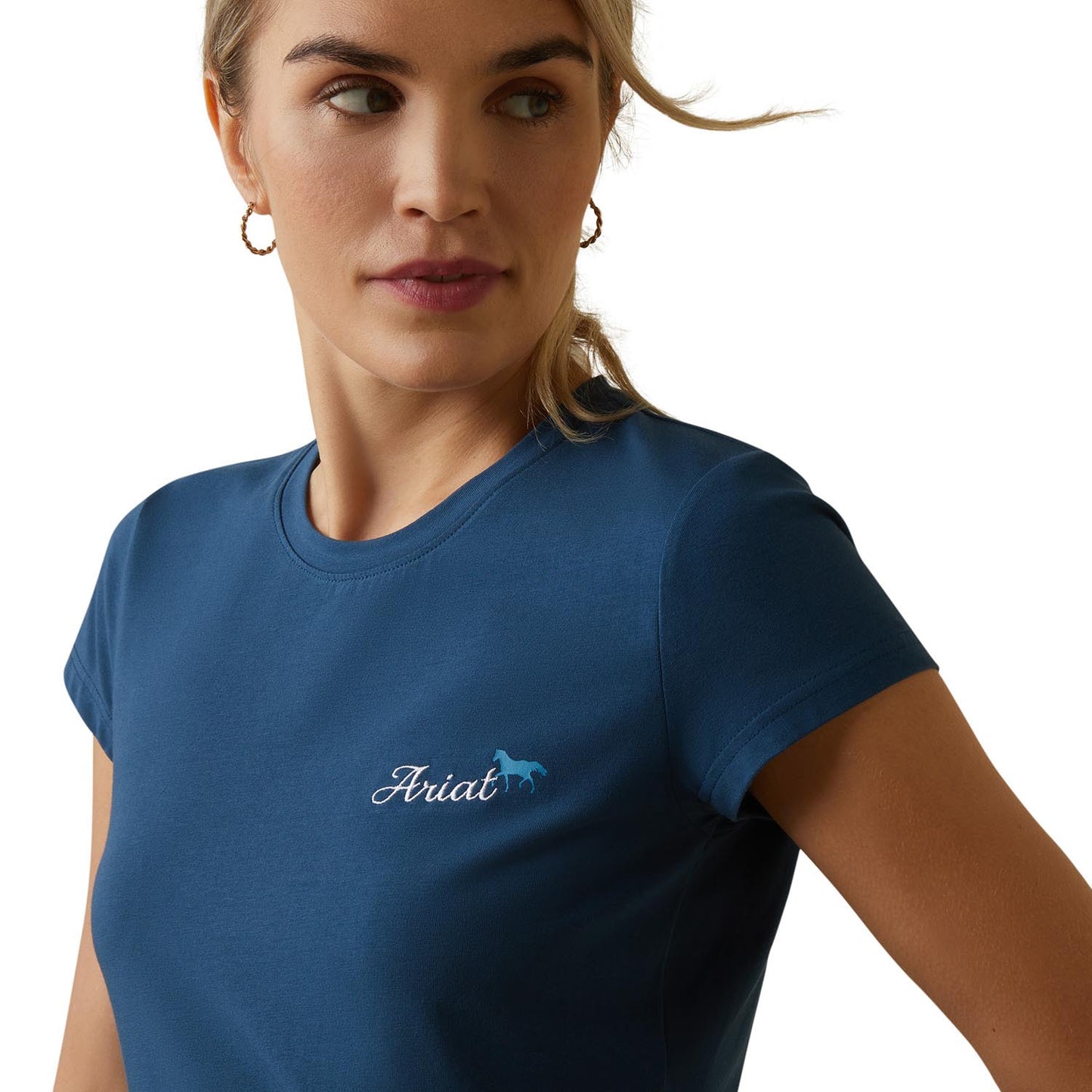 Camiseta Ariat con logo para mujer, Deep Petroleum