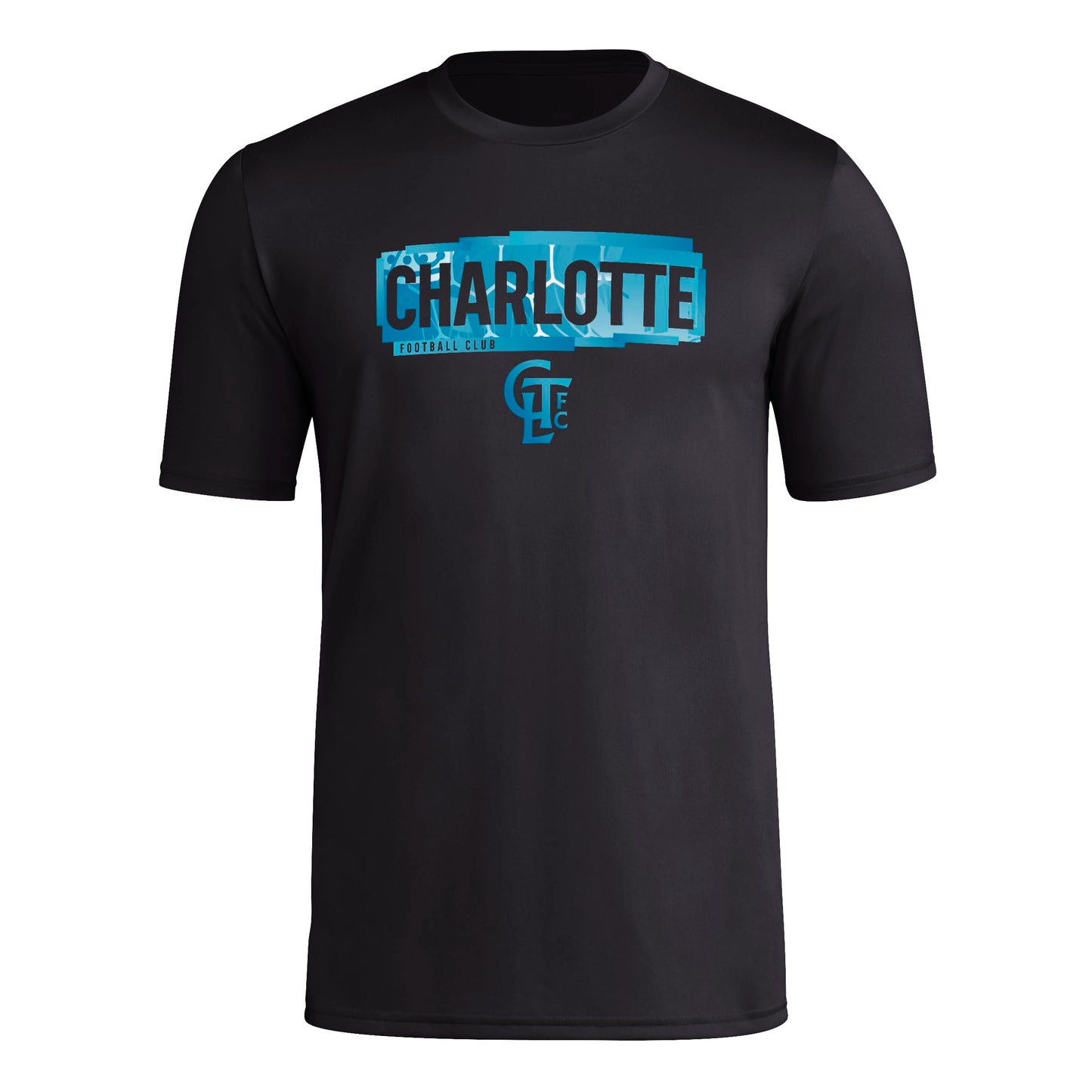 adidas Mens Short Sleeve Pre-Game T-Shirt Black/Charlotte Fc 3X-Large
