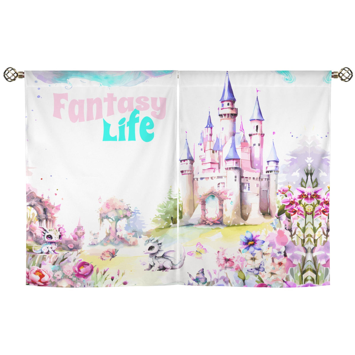 Fantasy Life Lavender Curtains - Available in 5 Sizes