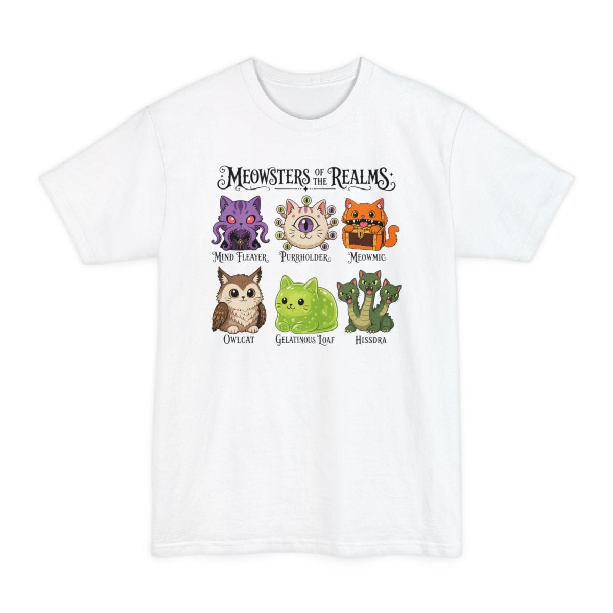 Meowsters of the Realms Tall T-Shirt