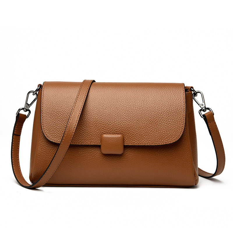Women's Cowhide Leather Shoulder Travel Bag