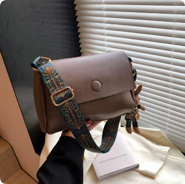 Versatile Small Square Bag With A Wide Shoulder Crossbody Bag