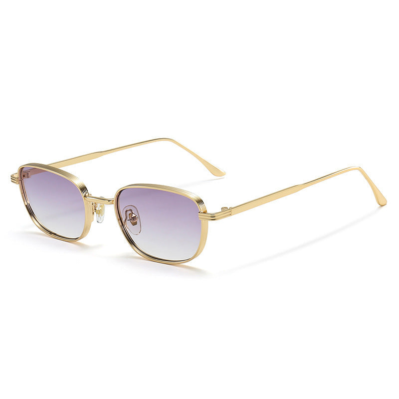 Metal Small Square Box Retro UV Protection Sun Glasses