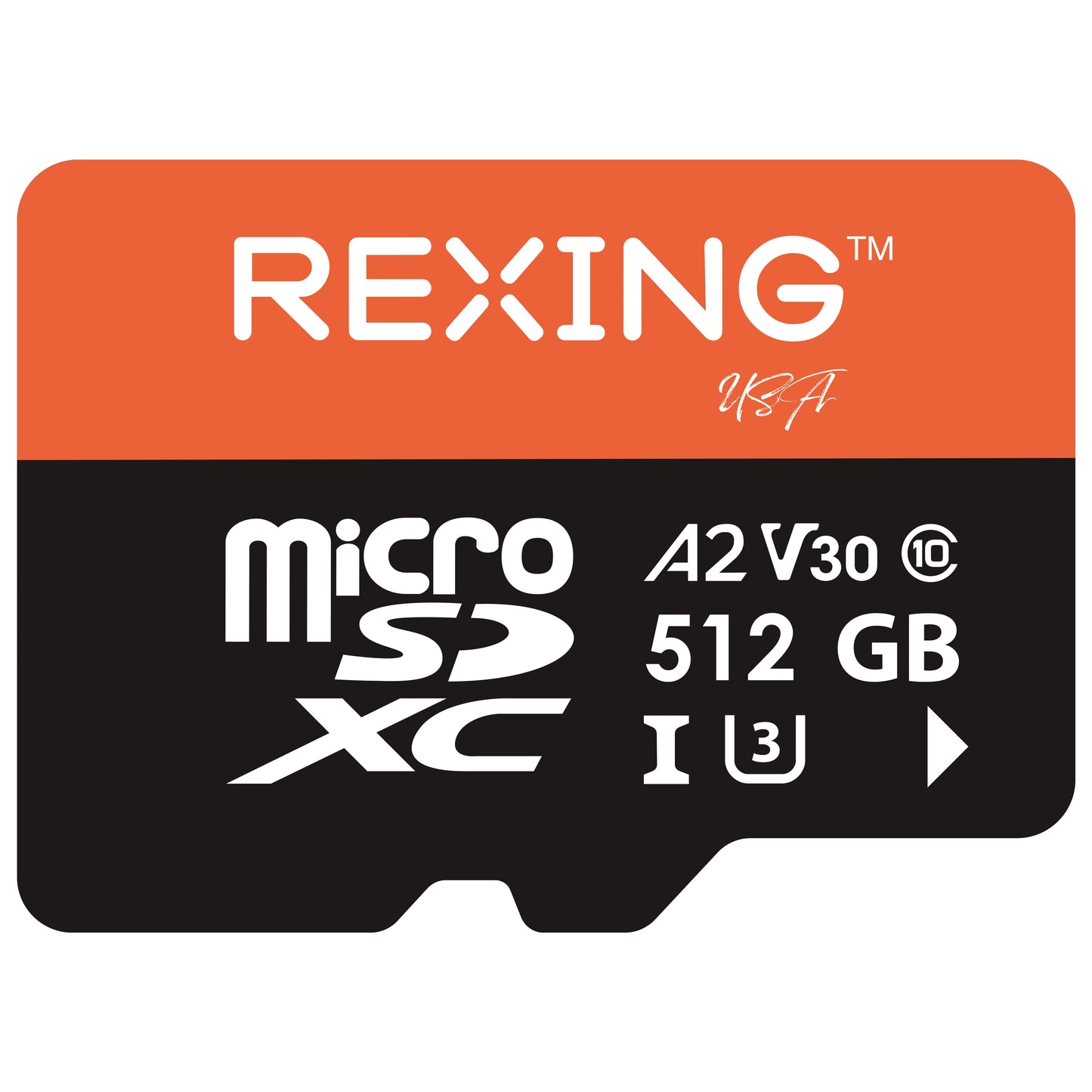 Tarjeta SD REXING microSDXC UHS-3 4K Full HD de alta velocidad para video, monitoreo y transferencia, con adaptador para cámaras de salpicadero, sistemas de vigilancia, cámaras de seguridad y cámaras corporales.