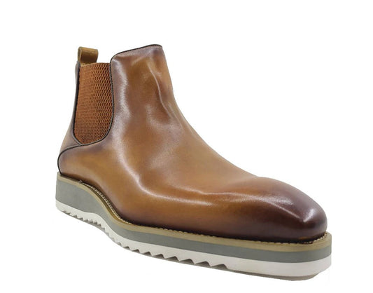 C&E Shoes Calfskin Boot - Cognac