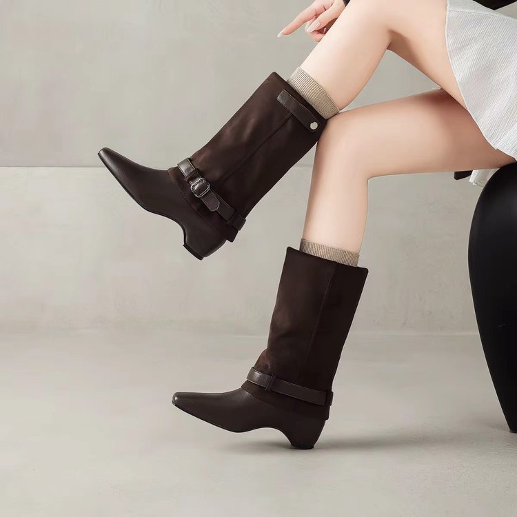 Women's Retro Slimming Western Cowboy Boots
