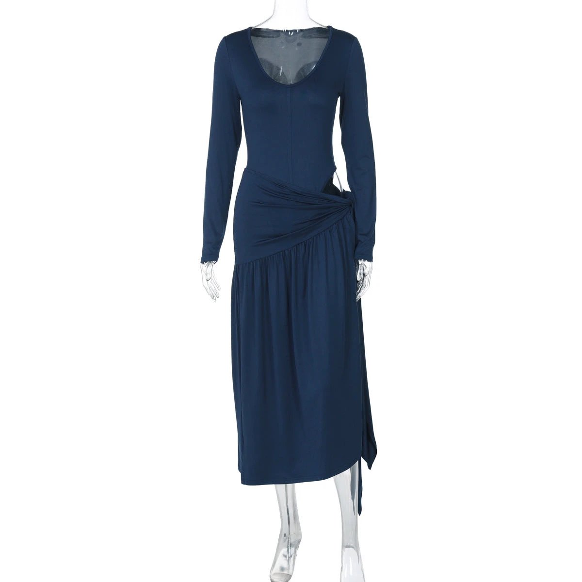 Women's Fashion Sexy Long-sleeved Jumpsuit Lace-up Dress