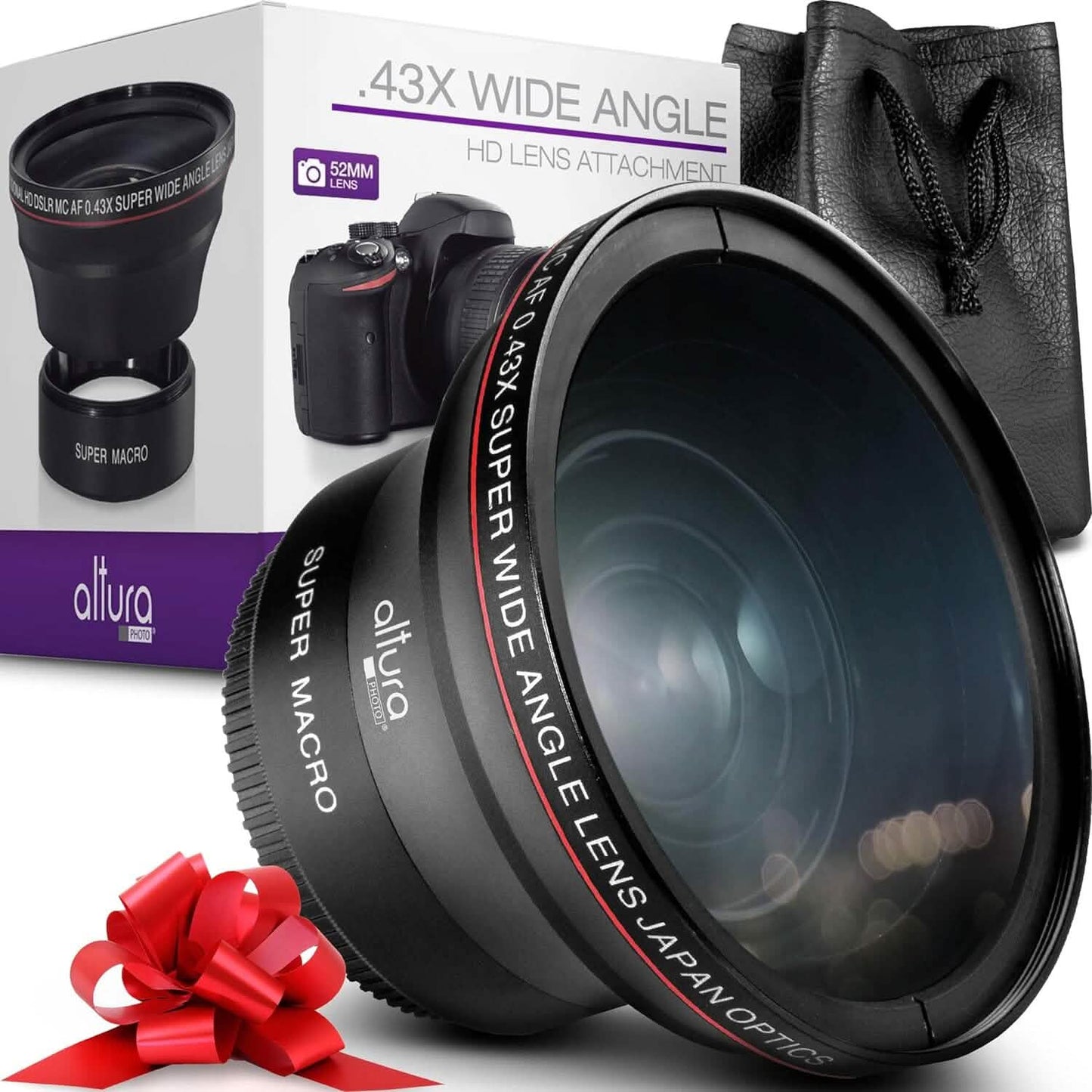 52MM 0.43x Altura Photo Professional HD Wide Angle Lens (w/Macro Portion) for Nikon (Refurbished)