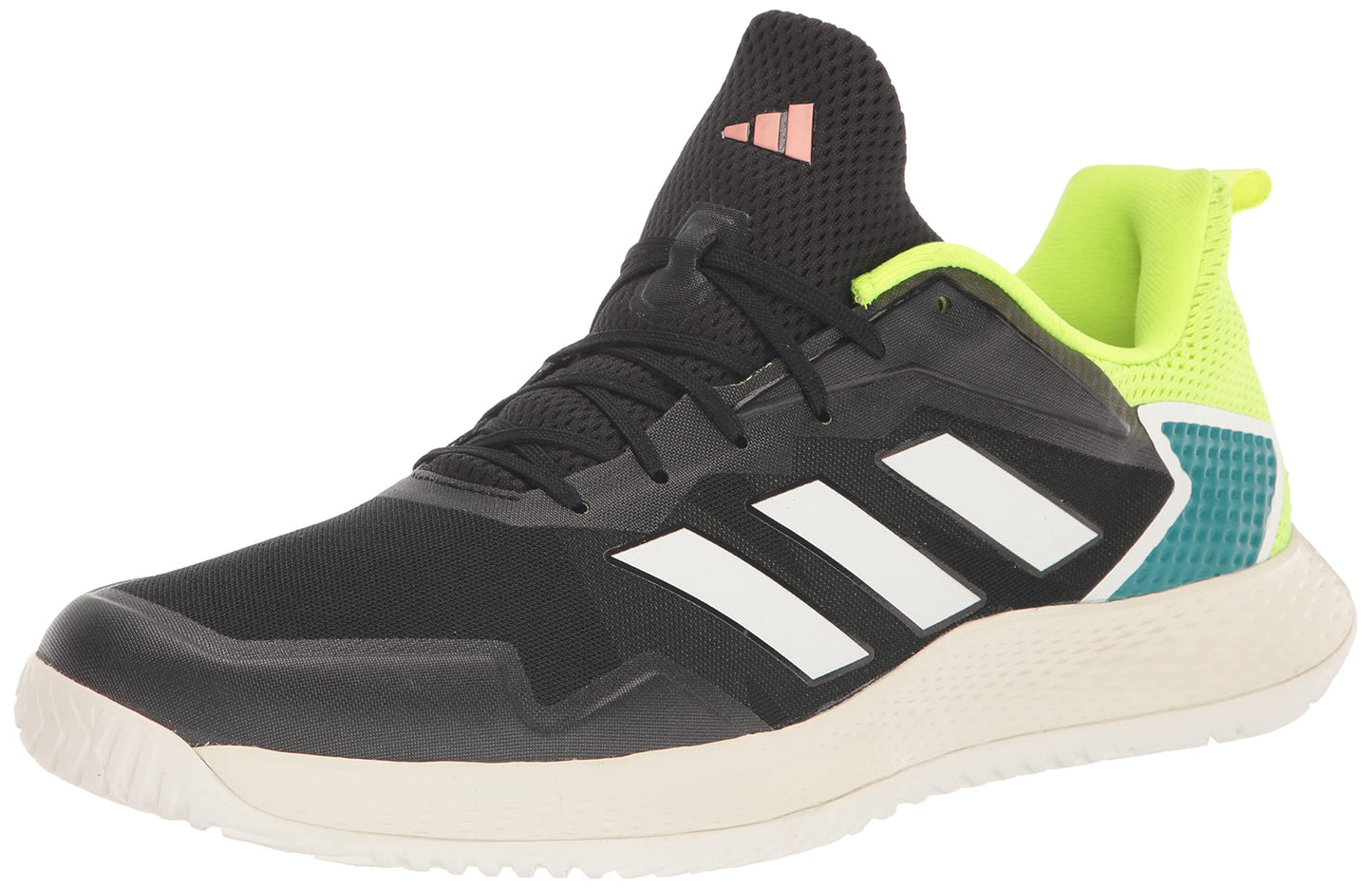 adidas Mens Defiant Speed Sneaker Core Black/White/Lucid Lemon 9