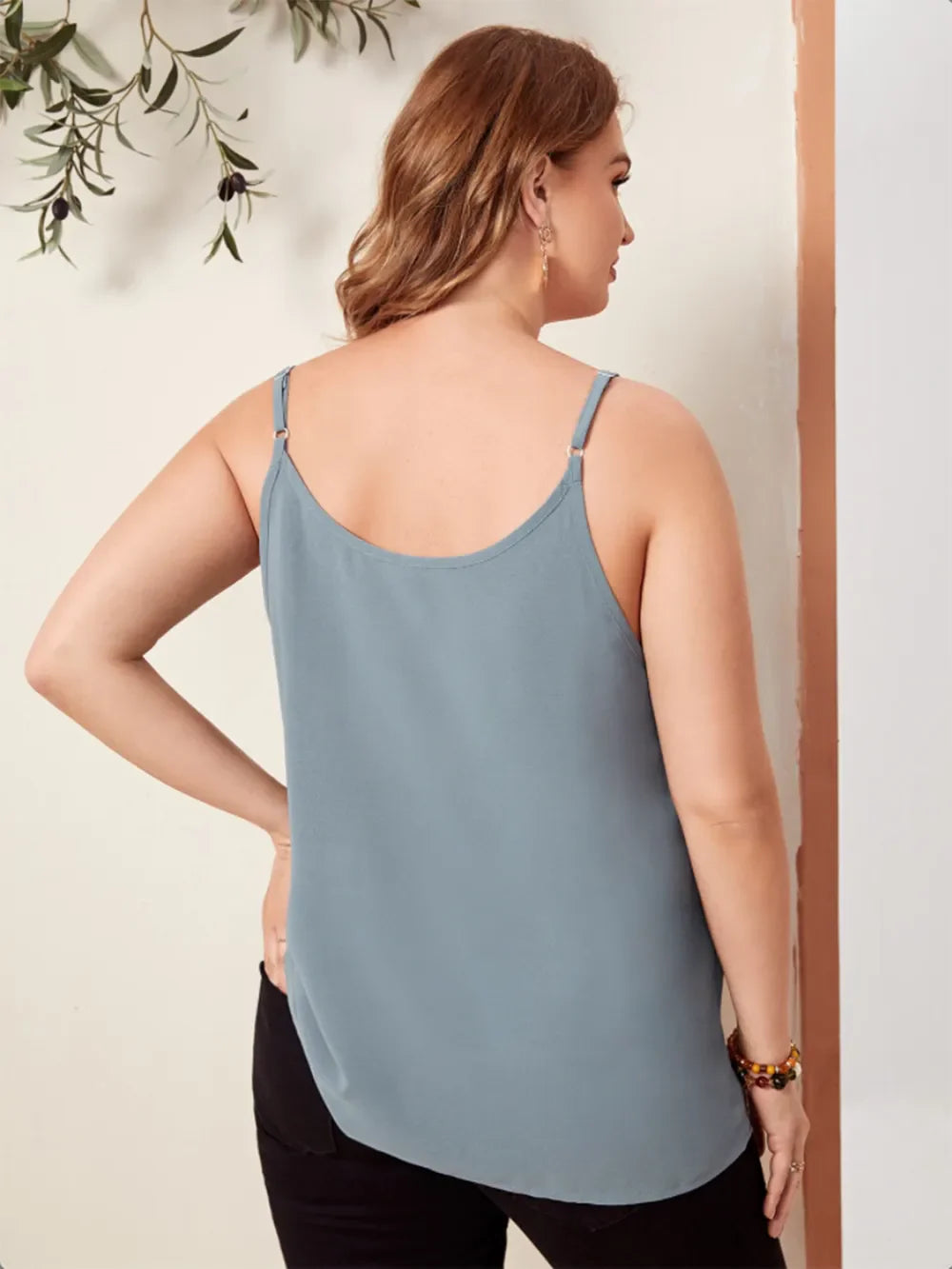 Plus Size Scoop Neck Cami See size chart under “more details”