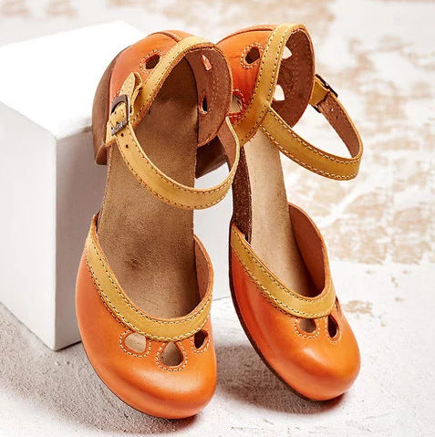 Hollow Cutout Mary Jane Sandals