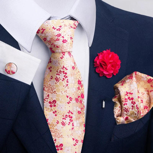 Men's Tie and Pocket Square Combo