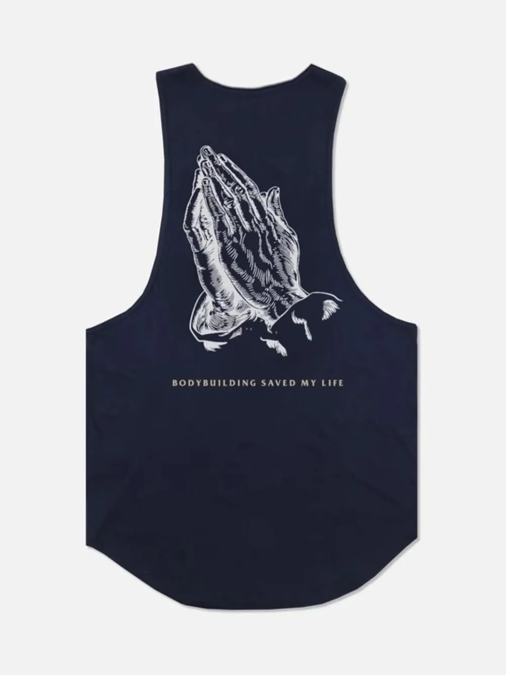 Camiseta sin mangas con gráfico y cuello redondo para hombre