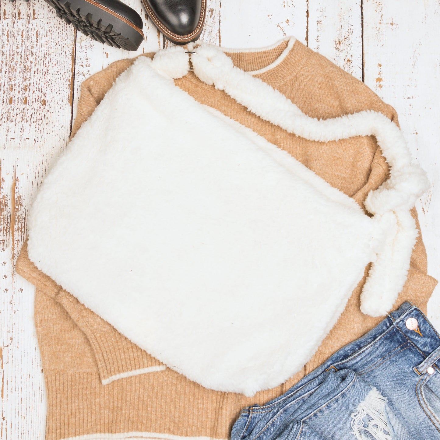 Bolso bandolera Bouclé Sherpa
