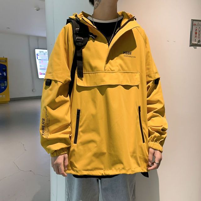 Men's Hooded Windbreaker Bomber Jacket Sportswear