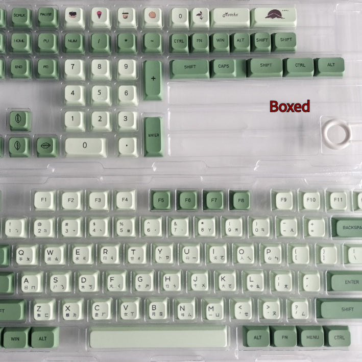 124 Key Matcha Themed PBT Sublimation Keycap