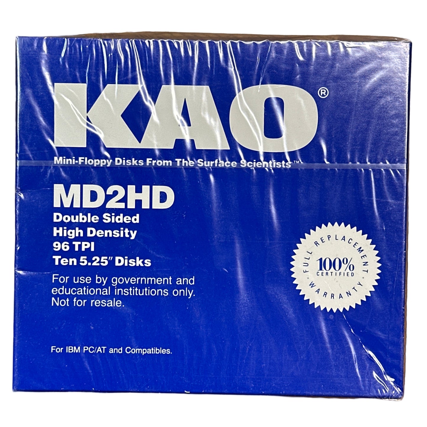 KAO 5 1/4"(5.25") CAJA AZUL NUEVA 10 Disquetes DSDD ~ MD 2HD