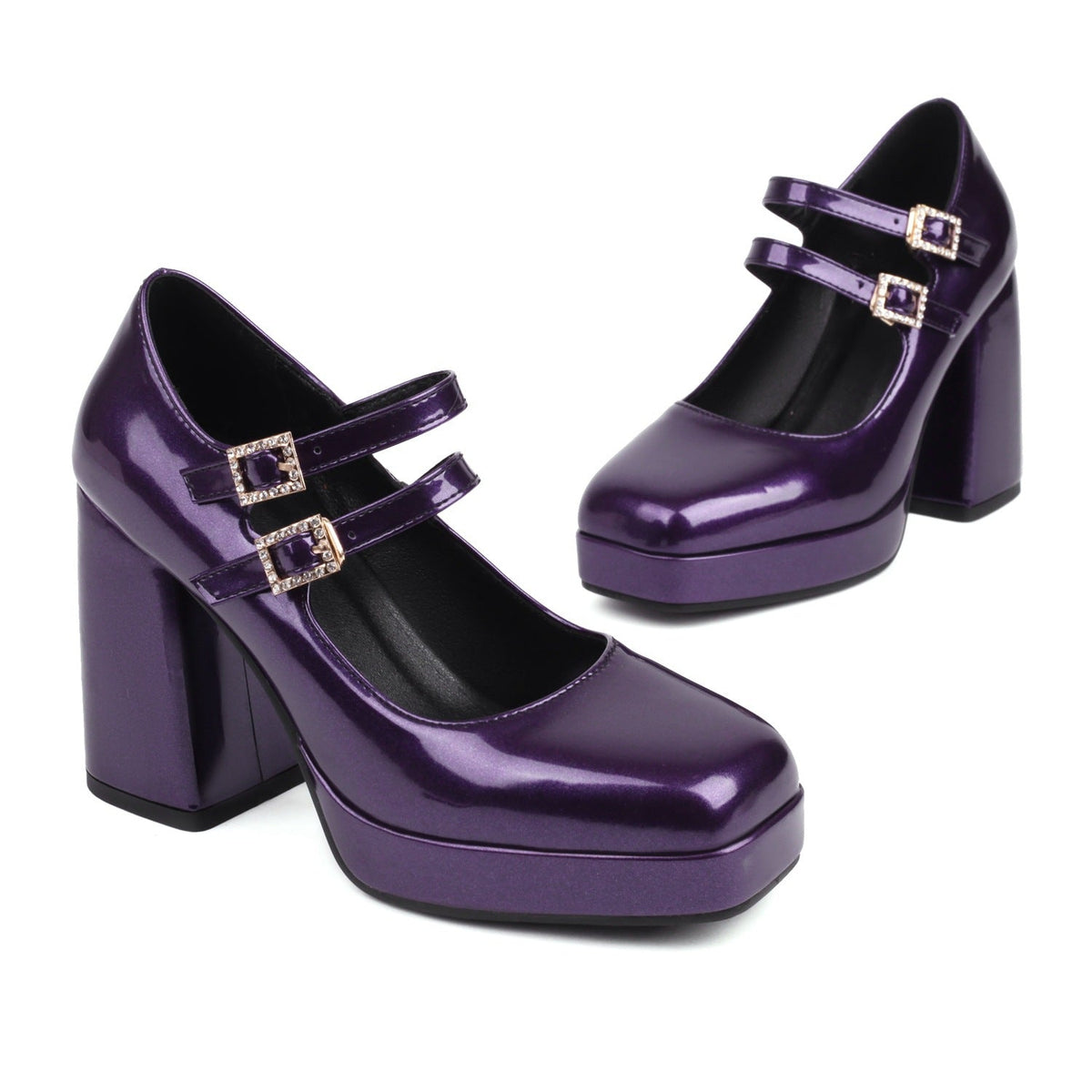 Women's Square-Toe Mary Jane Flats