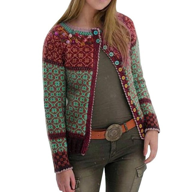 Women's Sweater Coat Long Knitted Winter Coat Women's Clothing
