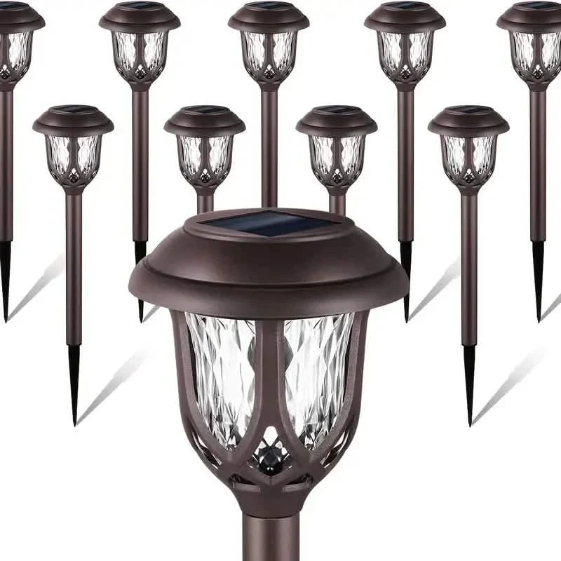 6-Pack: Solar Powered Pathway Lights - Touch-Controlled, Waterproof, Detachable, Energy Efficient, and Wireless Solar Garden Stake Lights