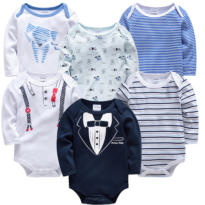 6-Piece Long Sleeve Baby Onesie Set | For Newborns - # BAAA21110068