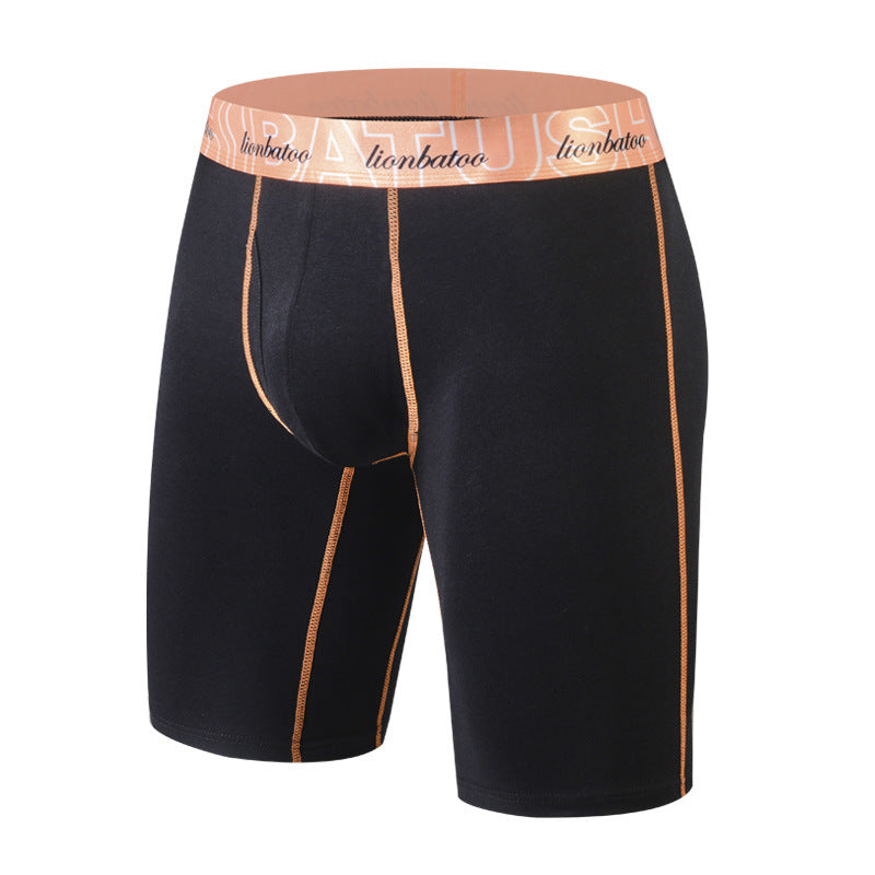 Men's Long Leg Underwear Cotton Extended Anti-friction Leg Boxers