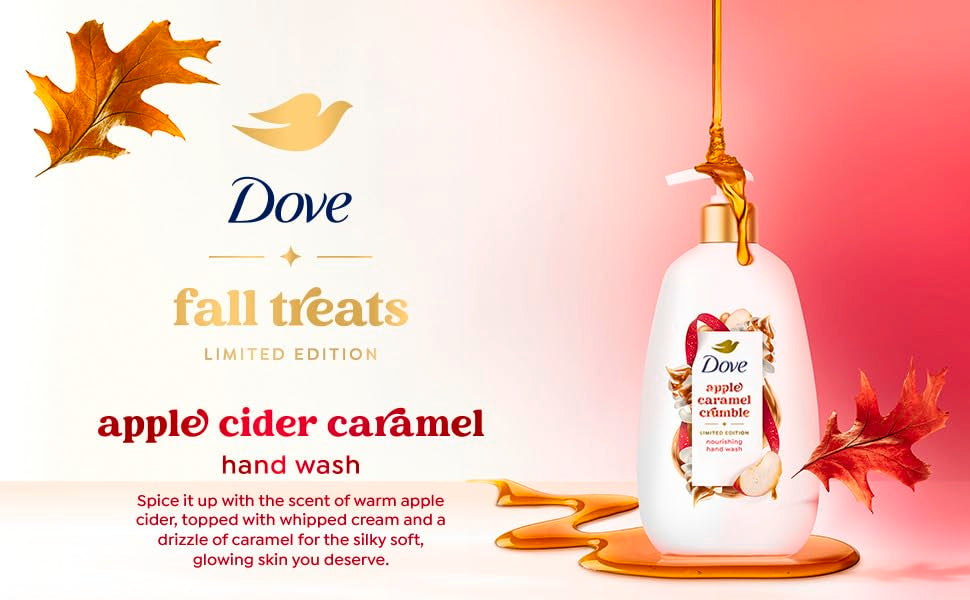 Dove Limited Edition Holiday Treats Liquid Hand Wash for Deep Nourishment Apple Cider Carmel 12 oz