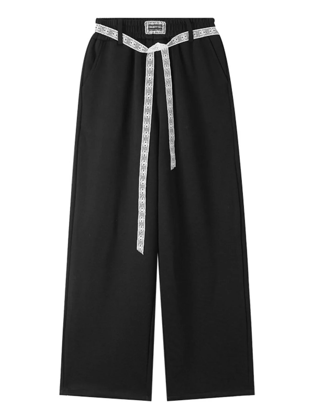 Elastic Waist Wide Leg Pants