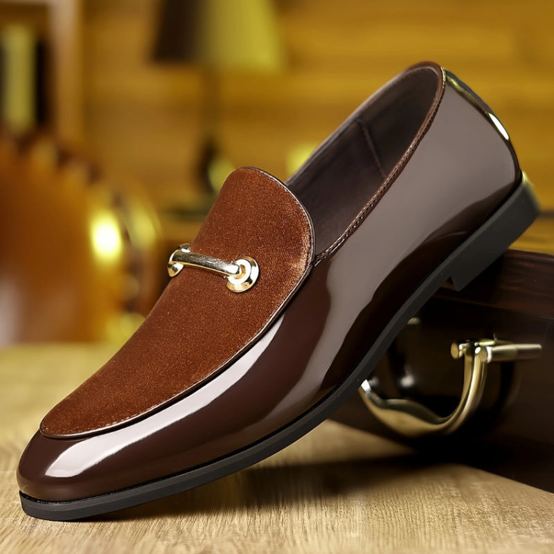 Men's Formal Pointed-Toe Business Shoes with Buckle