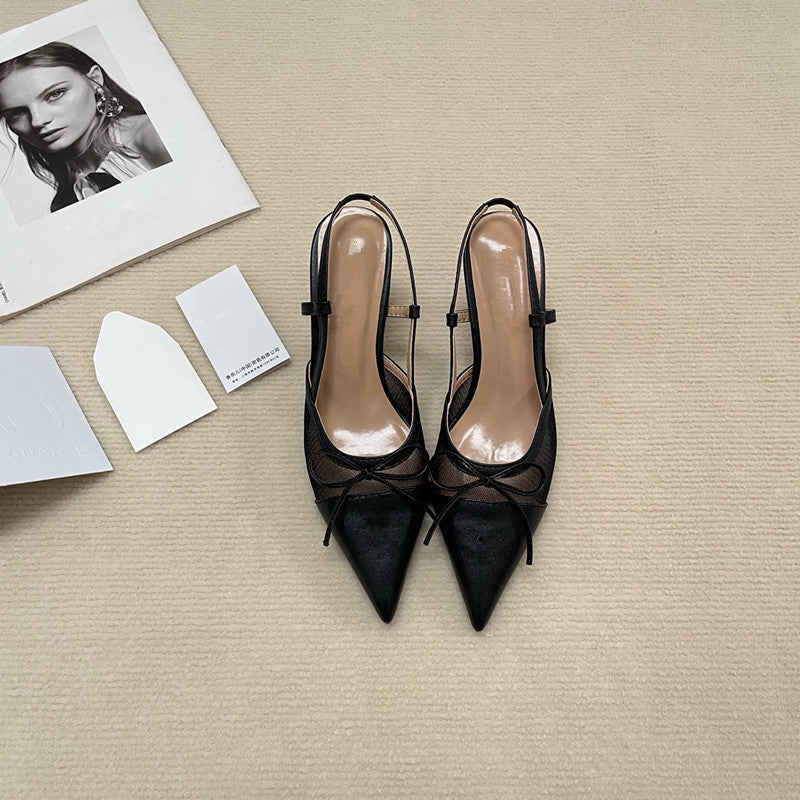 Women's Stiletto Heels with Bow