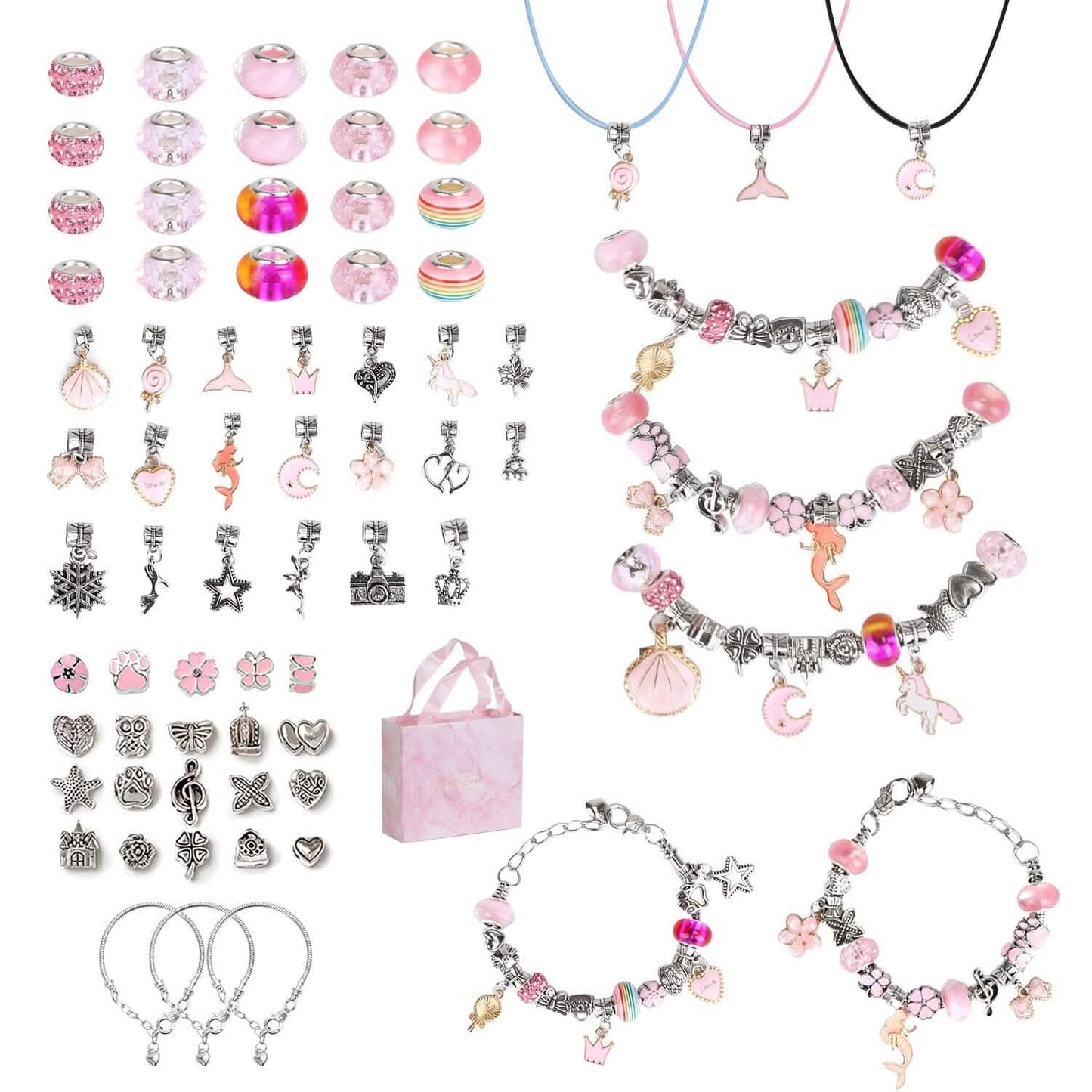 66-Pieces: Charm Bracelet Making Kit