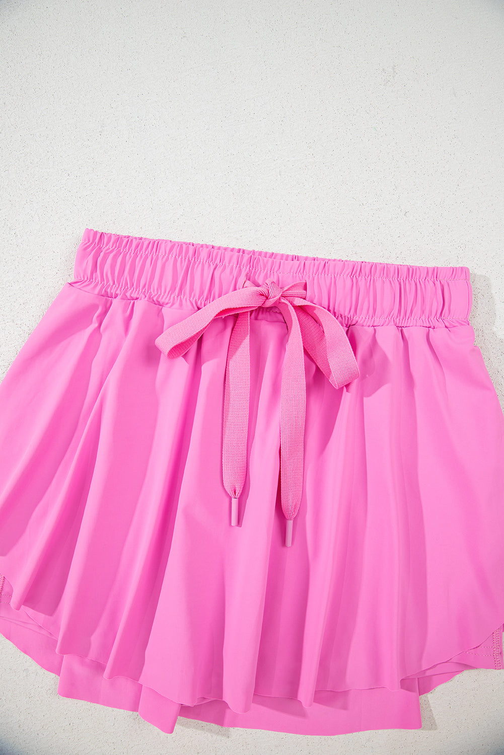 Sky Blue Drawstring High Waist Lined Tennis Skort