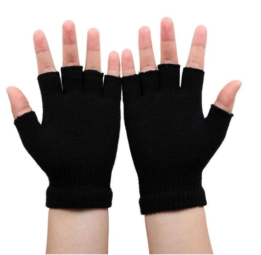 Men's Half Finger Skeleton Pattern Gloves