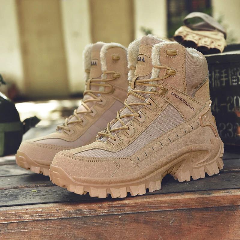 Men's Combat Boots Fleece-lined