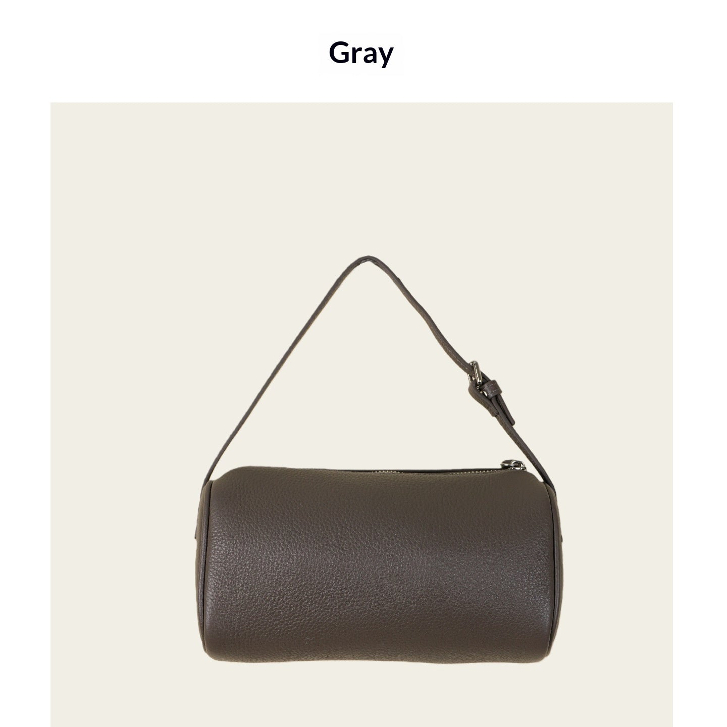 Top-grain Leather Barrel Crossbody Bag