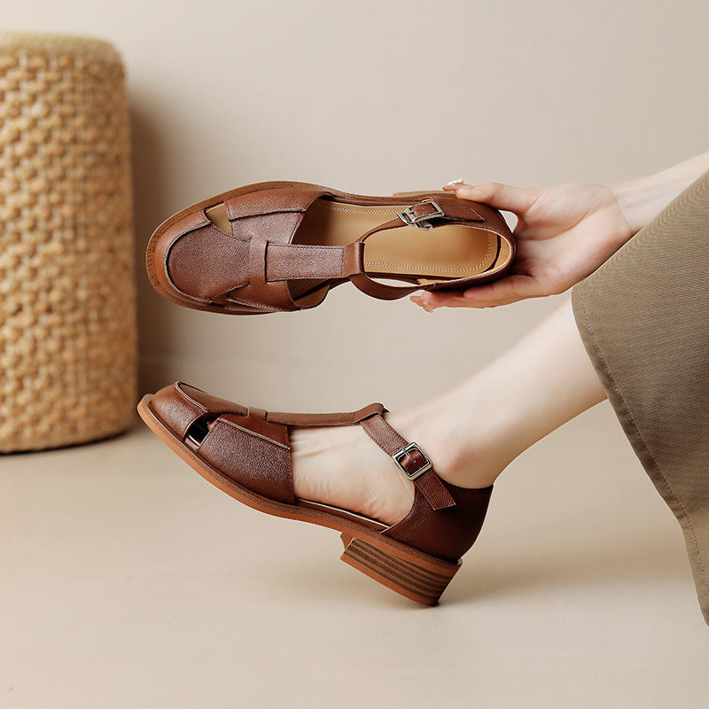 Women's Retro Flat Bottom Sandals