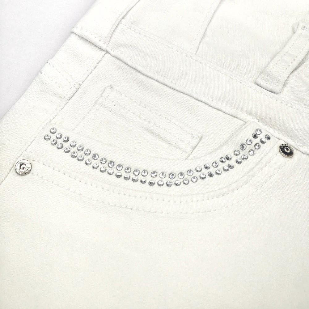White High Waist Button Shorts Slim Fit Stretch Denim Bling Pocket Hot Girl Summer Look Club Chic Curve Flattering Pants For Women Forbidden Platform - Temu