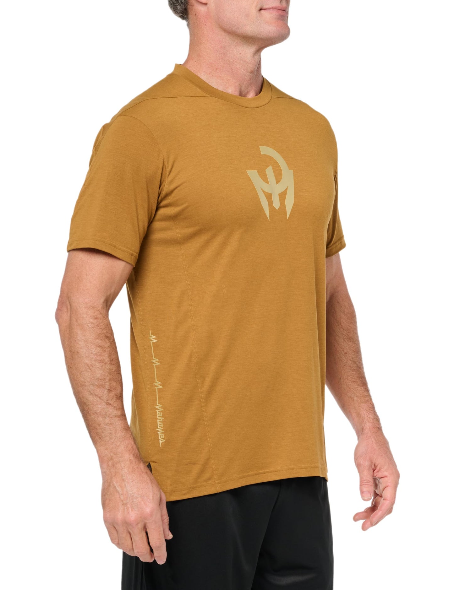 adidas Mens Mahomes Designed 4 Training T-Shirt Bronze Strata X-Large