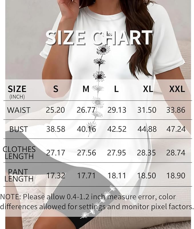 Women's 2-Piece Floral Side Slit Top And Stretch Shorts Outfit Set