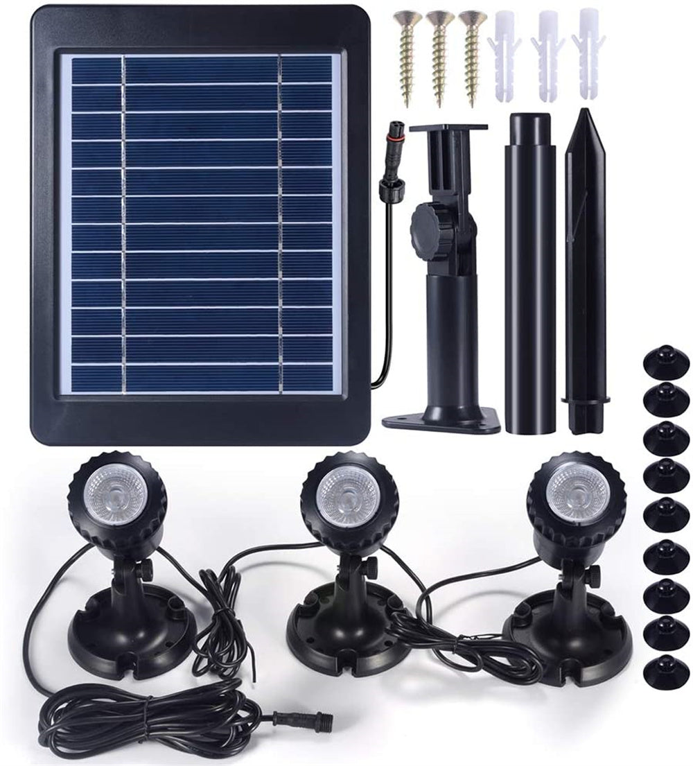 Submersible RGB Solar Garden Spotlights for Pathway Lighting